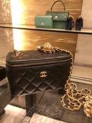 Chanel vanity case 金球黑色長盒子
