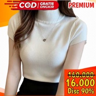 Zahaqueen ~ TURTLENECK CARENINA premium RIB MATERIAL / women's knitted top women's imported knitted 