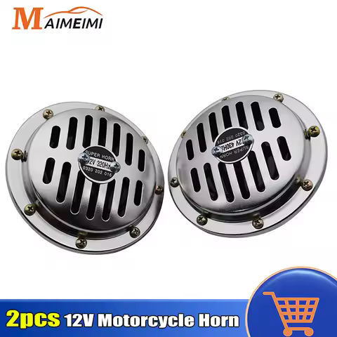 2pcs 12V Electric Air Horn 12V Loud Chrome Color Aluminum Coil Vehicles Cars Trucks Motorcycles for 
