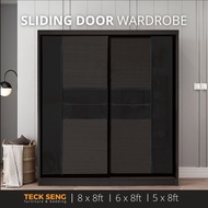 (FREE Shipping & FREE Installation) TECK SENG 8 Feet Sliding Doors Wardrobe / Anti-Jump / 2 Sliding 
