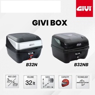 BOX GIVI B32NB B32N 32LITRE BLACK VERSION GIVI BOX B 32 N BLACK SERIES 100% ORIGINAL GIVI
