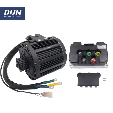 QS138 70H 3000W Peak 9000W 100KPH PMSM Mid Drive Motor with Fardriver ND72450 DC 200A Controller For