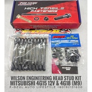 Wilson Engineering Head Stud Kit Mitsubishi 4G15 12V 4G18 (M9) Saga Waja