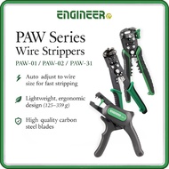ENGINEER PAW Series Automatic Self‑Adjusting Wire Stripper & Crimping Tool – 3‑in‑1 Cut/Strip/Crimp,