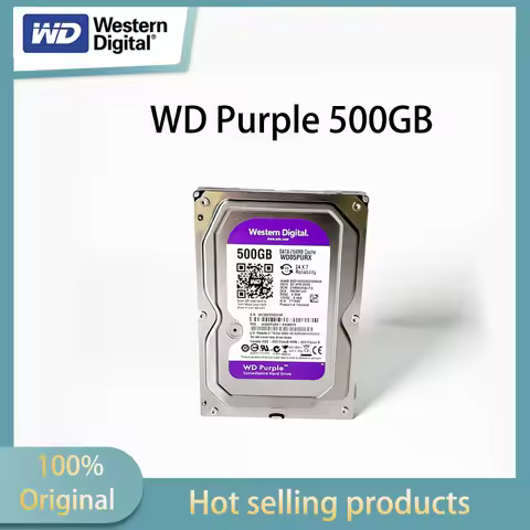 Western Digital WD Purple 500GB 16MB Cache, Surveillance Internal Hard Drive HDD - SATA 6 Gb/s, 3.5'