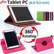 For Tablet PC 7.9 8.0 8.4 8.7 9.0 inch (Universal L*W: 22cm*14cm/8.6in*5.5in) Android 10 11 12 13 Pad PU Leather Shell Flip Cover 360° Rotating Stand Case