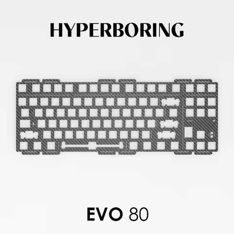 HYPERBORING EVO80 Keyboard Positioning Plate PP PC CF ALU Custom ISO Enter/ANSI Enter Plate Mechanic