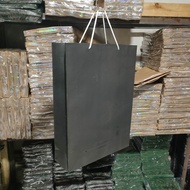 Grosir/ecer Paper Bag Hitam Polos Satuan Ukuran XL 30×40