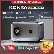 【Konka】C1Pro 4K Projector 1080P Home Projector with Electric Focus and Built-in WiFi/Bluetooth for P