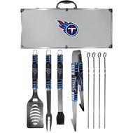 NFL Siskiyou Sports Fan Shop Tennessee Titans Steel Tailgater BBQ Set w/Case 8 piece Gray