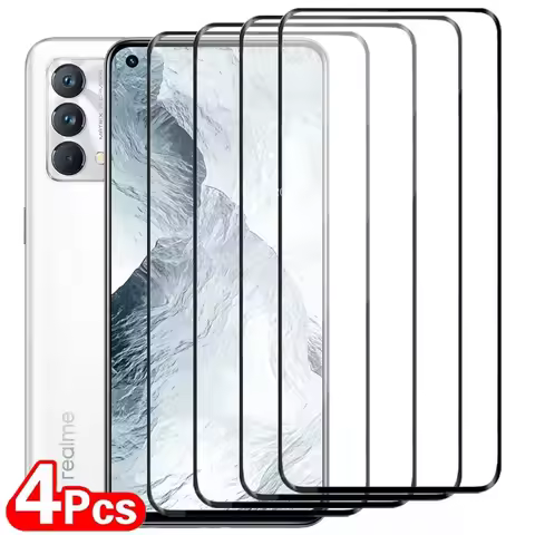 4PCS Full Cover Screen Protector For Realme GT Master Edition Explore GT5 GT 2 Pro Tempered Glass Fo
