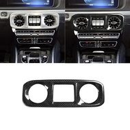 Carbon Fiber Central Control Button Panel Cover Trim Car Sticker Accessories For Mercedes-Benz G-CLA