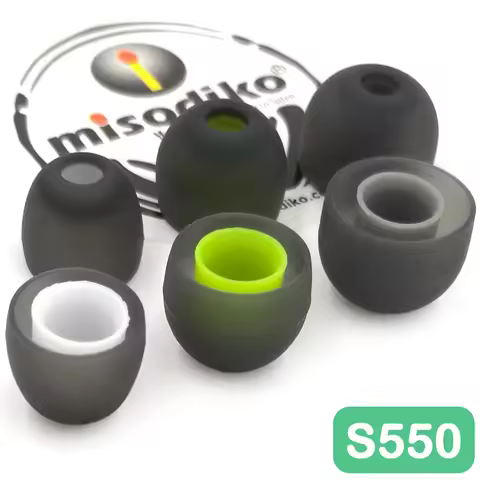 misodiko S550 Silicone Earbuds Tips Eartips for Jaybird X4 X3 X2, Run, BlueBuds X, Freedom/ Photive 