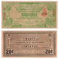 1942 PHILIPPINES Negros 20 Centavos Emergency Circulating Bank Note S644 UNC