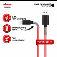 Kabel data iphone fast charging 2.4A ORI VIVAN 100cm/kabel chas[BATAM]