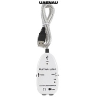 UAENAU ​USB Guitar Interface, USB Interface White/Black Guitar to USB Cable, Convenient 1M Length Wi