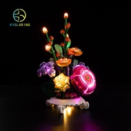 Ky Uniform Suitable for Lego 40762 Plant Flower Pot Mixed Flower Bedding LED Building Toy Light Deco