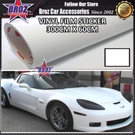 300cm X 60cm Matte White Vinyl Film Car Kereta/Motor Sticker Wrap