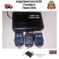 (original blue button) Autogate Remote Control Set With 3 Transmitters &amp; 1 Receiver 330mhz