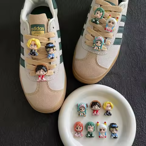 7PCS Kawaii Cartoon Anime Shoe Lace Charms Set Anime Shoe Decor Accessories For Sneakers Fans Party 