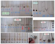 現貨 包SF 鈦鋼/ 925 純銀 VVS1 D色 鑽石 彩鑽 莫桑石 頸鏈 鎖骨鏈 手鏈 手鈪 手鐲 銀鏈 耳環 戒指 5類 總連結 Silver Summary