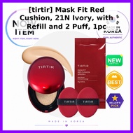 [tirtir] Mask Fit Red Cushion, 21N Ivory, with Refill and 2 Puff, 1pc / Korean Cushion Foundation by