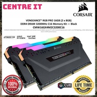 Corsair Vengeance RGB PRO 16GB (2 x 8GB) DDR4 DRAM 3200MHz C16 Memory Kit — Black (CMW16GX4M2C3200C1