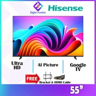 [FREE DELIVERY] HISENSE LED TV 4K UHD Google TV 43"/50"/55"/65"/75" A6500N Series