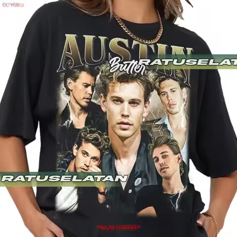 Austin Butler Softstyle T Shirt vintage Washed Casual Breathable Slightly Stretched fashion homme Co