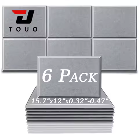 TOUO Soundproofing Acoustic Panel 6 Pcs Decor Acoustic Absorption Panel Home Studio Acoustic Insulat