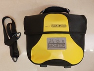 Brompton 小布 mini o bag 原廠前包頭袋  罕有絕版 黃黑色