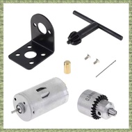 (R Q S E)0.3-4mm DIY Small Tools 555 Motor Mini Drill Set Miniature Manual Chuck and Assembly Tool S