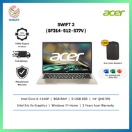 Acer Laptop Swift 3 SF314-512-577V 14'' QHD Haze Gold ( I5-1240P, 8GB, 512GB SSD, Intel, W11, HS )