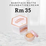 💯Original foundation cream  Babyface matte flawless glowing vllbeauty cantella Daun pegaga full cove