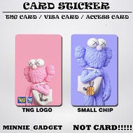 [  KAWS ]  Touch n Go Card Sticker Cover TNG / MASTER / VISA / CREDIT/ DEBIT CARD