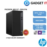 HP PRODESK 400 G7 320J1PA DESKTOP (I7-10700,8GB,256GB SSD + 1TB HDD,UHD GRAPHICS 630,WIN10 PRO) FREE