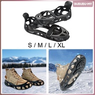 [BububuMY] Ice Cleats Shoes Cover for Snow and Ice Snow Shoes Grippers for Winter Mountaineering Out