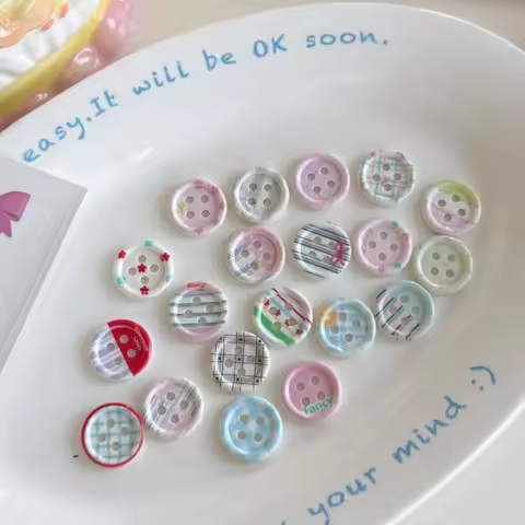 10Pcs 18mm Cute Sweetheart Cartoon Button Kids Clothing DIY Sewing Supplies Decor Accessories for Ha