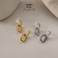 Yours by Jo Designer Piece S925 Sterling Silver Linka Studs  Earrings
