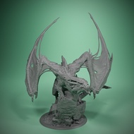 Adult Lava Dragon Running Group DND Dungeons and Dragons Figure 3D Resin Printing Dragon Model White