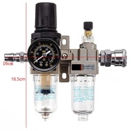 AC2010-02 1/4" BSP  Manual Pneumatic Air Pressure Filter Regulator Compressor Oil Water Separator