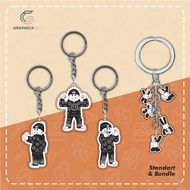 GANTUNGAN Keychain Acrylic Keychain/ ROBLOX FORSAKEN NOLI YAAI & 007N7 IDIOT