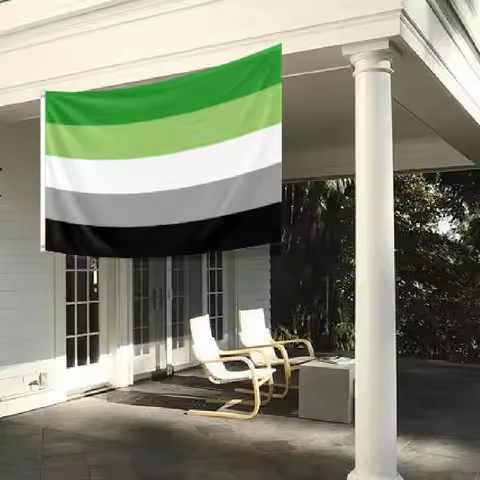 90x150cm LGBTQIA Romantic Orientation Aromantic And Agender Pride Flags For Decoration