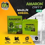 Installation Provided Amaron M42L M42R 60B20L 60B20R EFB Start Stop Car Battery Bateri Kereta Perodu