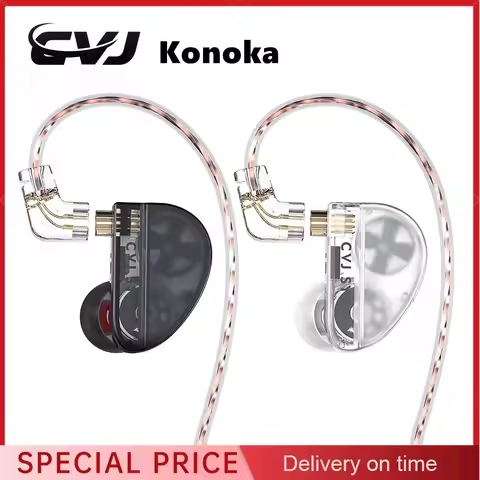CVJ Konoka 3D Audio 3-unit Hybrid 1DD + 1BA + 1 Vibrating Inner Ear Wired HIFI Monitors Headphone Sw