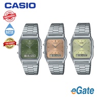 Casio Vintage Analog-Digital AQ-230A Stainless Steel Band Woman Watch