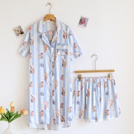 ชุดนอน Muslin Pajamas Silk Satin รุ่น Fantasy Fairground (N2206 T2206 K2206 L2206) | ชุดนอนผู้หญิง