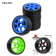 4Pcs 100mm 1/7 1/8 Rally Car Tire 17mm Wheel Hex for KM Citroen C3 Flying God Mustang CNE Ford ARRMA