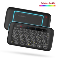 H20 Mini Wireless Keyboard Backlight Touchpad Air Mouse IR Leaning Remote Control for Andorid Box Sm
