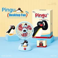 Pingu Desktop Fan Kawaii Anime Cartoon Portable USB Electric Fan Quiet Cooling Summer Gift
